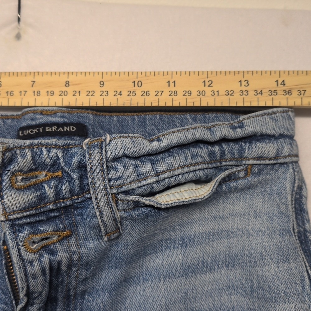 Lucky Brand Womens Size 2/26 Wide Leg‎ Crop High Rise Jeans Blue - Picture 5 of 10